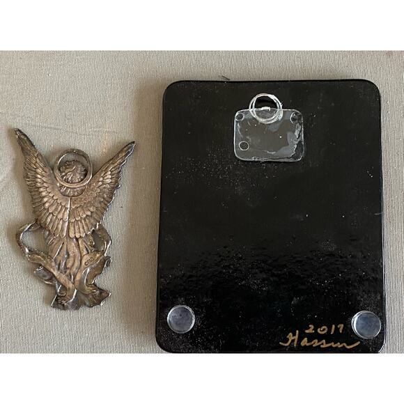 Maria SS. Di Montenero Wall Plaque 4"x5"+ Silver Angel Charm 3 ”L. - Picture 3 of 3